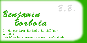 benjamin borbola business card